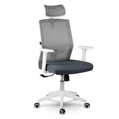 Bureaustoel – Office Chair – Gamestoel – Draaistoel – Kantoorstoel – Ademend Mesh – Verstelbare Hoofdsteun & Kantelmechanisme - Donkergrijs