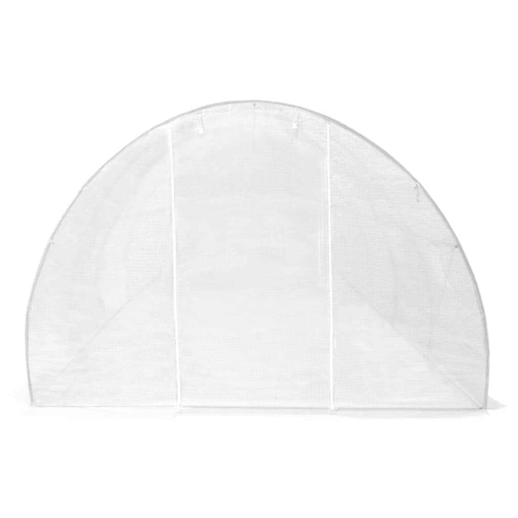 Hobbykas – Serre – Tuinkas – Kweekkas – Plantenkas – Ruim Formaat – Extra Sterk PE Gaas 170 g/m² – Roestvrij Stalen Frame – Wit