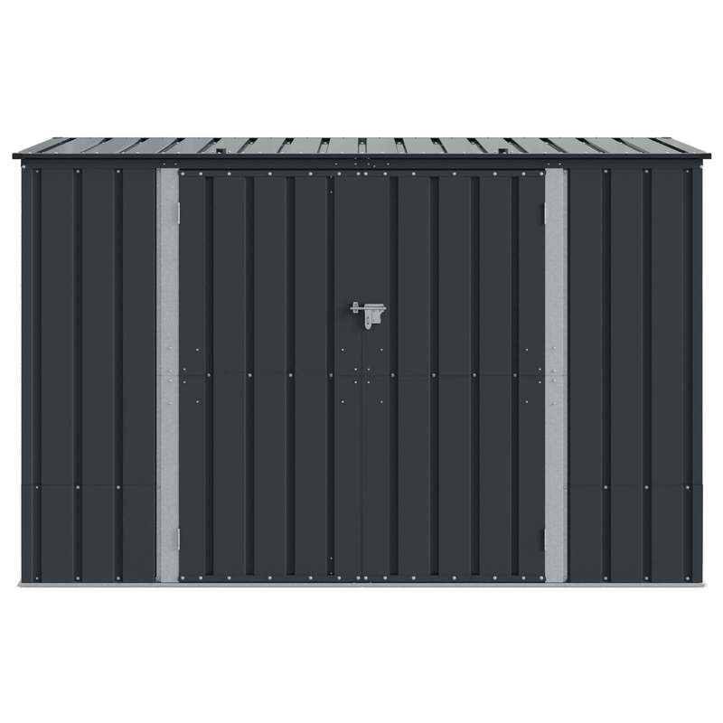 Grote Tuinkist – Tuinopbergbox – Opslagbox – Buitenbox – Opbergkist – Zwart Stalen Materiaal – 214x82x132 cm – Robuust & Weerbestendig