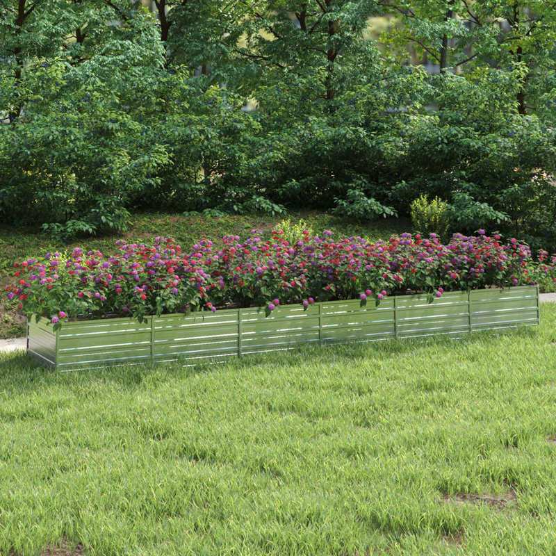Verhoogde Plantenbak – Verhoogd Tuinbed – Bloembak – Kweekbak – Moestuinbak – Gegalvaniseerd Staal – 480x80x45 cm – Weerbestendig & Duurzaam