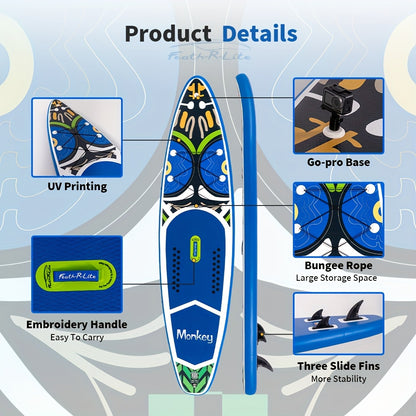 Paddleboard – SUP Board – Stand Up Paddle – Inflatable Paddleboard – Watersportboard – Indigo Sea Slider – Lichtgewicht PVC – Stabiel en Duurzaam