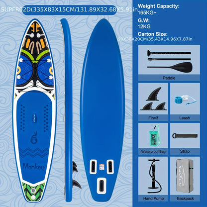 Paddleboard – SUP Board – Stand Up Paddle – SUP Board Opblaasbaar – SUP Board Compleet – Lichtgewicht PVC – 320x81 cm Indigo Sea Glider
