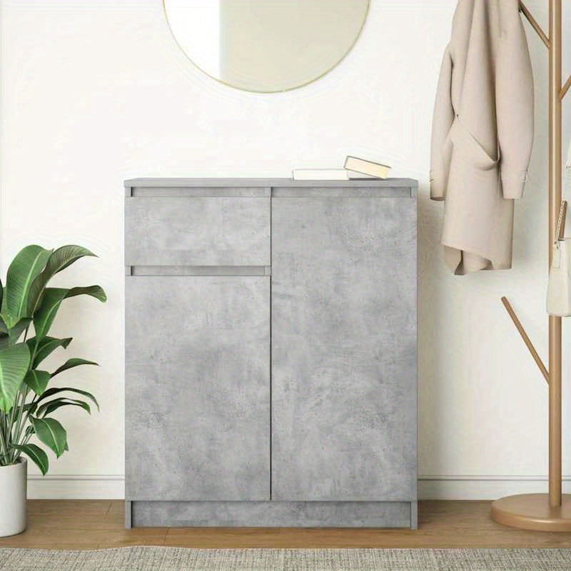 Sideboard met lade 71x35x84cm chipboard concrete gray Practical and removable