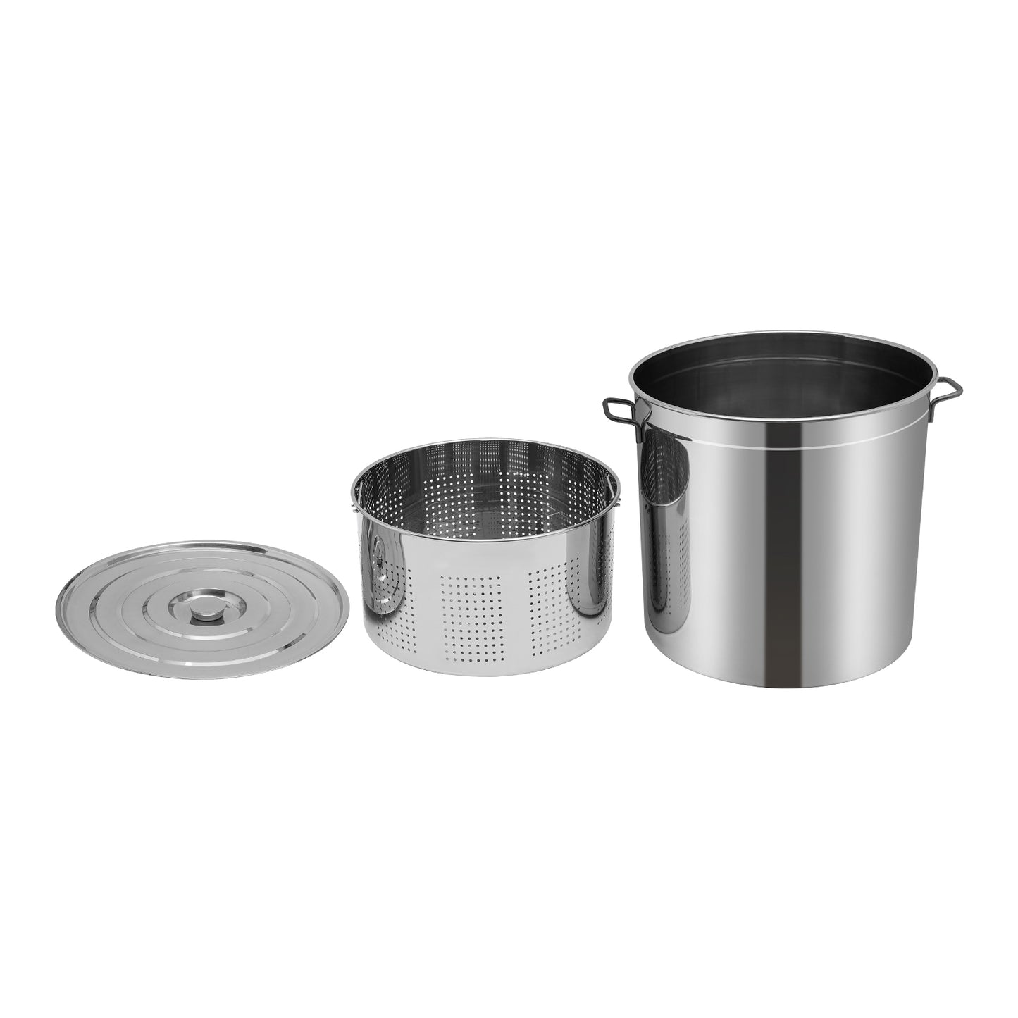 RVS Emmer – Roestvrijstalen Emmer – Met Deksel Emmer – Multifunctionele Emmer – Opbergemmer – 50 Liter Inhoud – Duurzaam 201 Roestvrij Staal