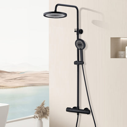 Traditional thermostatic shower set with bathtub and shower system