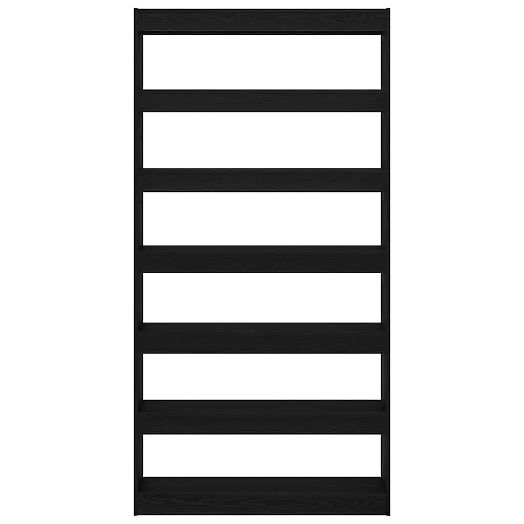Boekenplank – Wandrek – Wandplank – Boekenrek – Opbergplank – Zes Planken – Hoogwaardig Hout – Matte Zwarte Afwerking