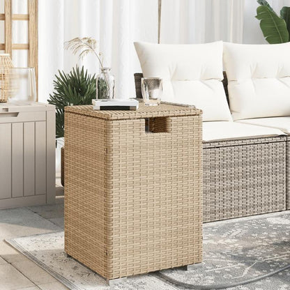 Gasfleshoes – Gasflesbescherming – Camping Gaskoker – Outdoor Gasfles Tafel – Beige – Duurzaam Resin Materiaal – Compact 40x40x60 cm