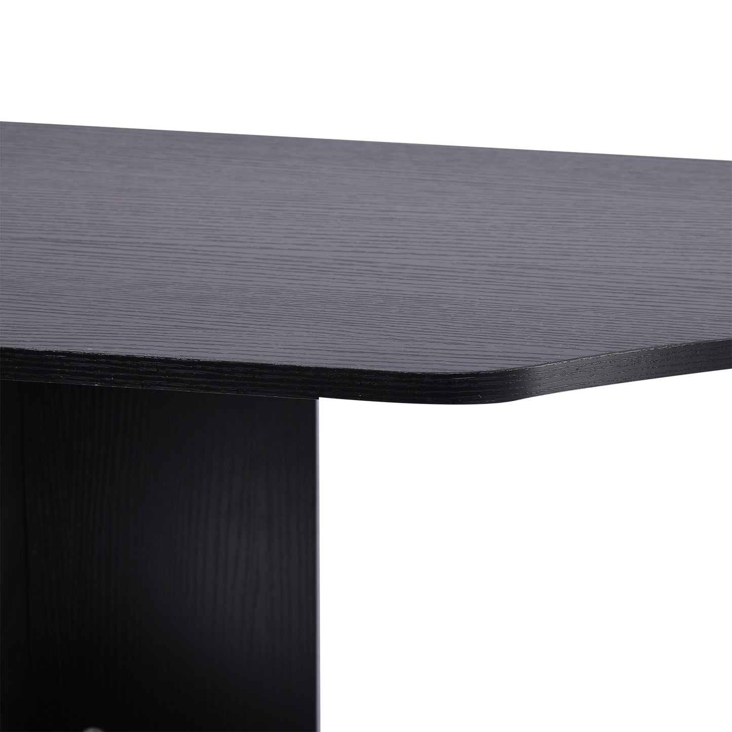 Computertafel – Bureau – Werkplektafel – Study Desk – Home Office Desk – Met 3 Zijvakken en 2 Laden – Compact En Stevig MDF Hout – Wit/Zwart
