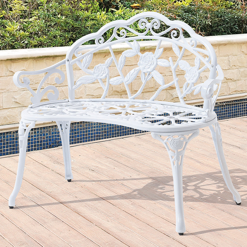 Tuinbank – Buitenbank – Loungebank – Verandabank – Tweezitsbank – Weerbestendig Aluminium – Vintage Antiek Design