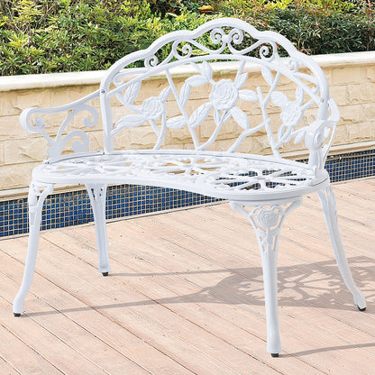 Tuinbank – Buitenbank – Loungebank – Verandabank – Tweezitsbank – Weerbestendig Aluminium – Vintage Antiek Design