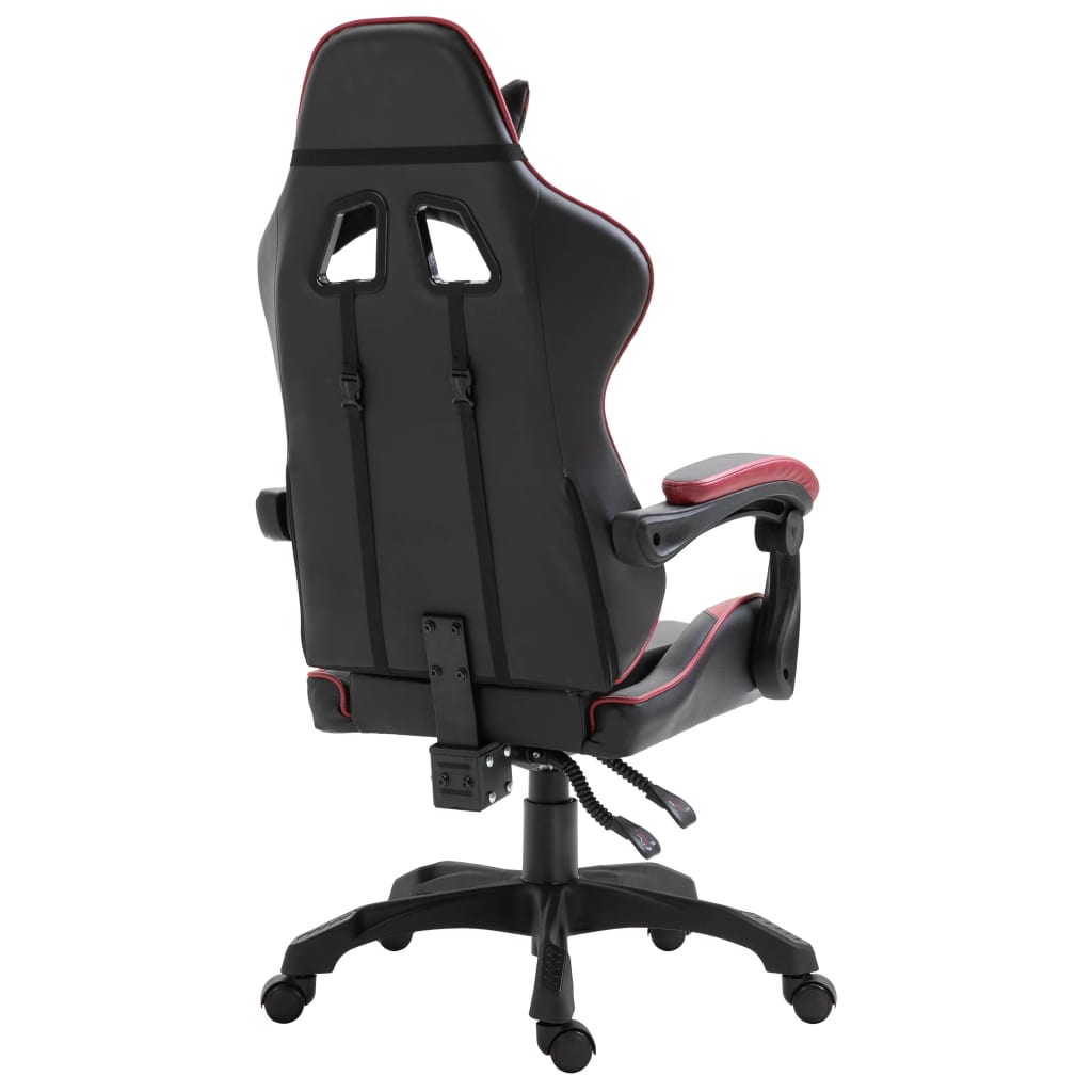 Gamingstoel – Gamestoel – Gaming Chair – Game Stoel – Bureaustoel – Verstelbare Rugleuning – Ergonomische Rode Kunstleer Vulling