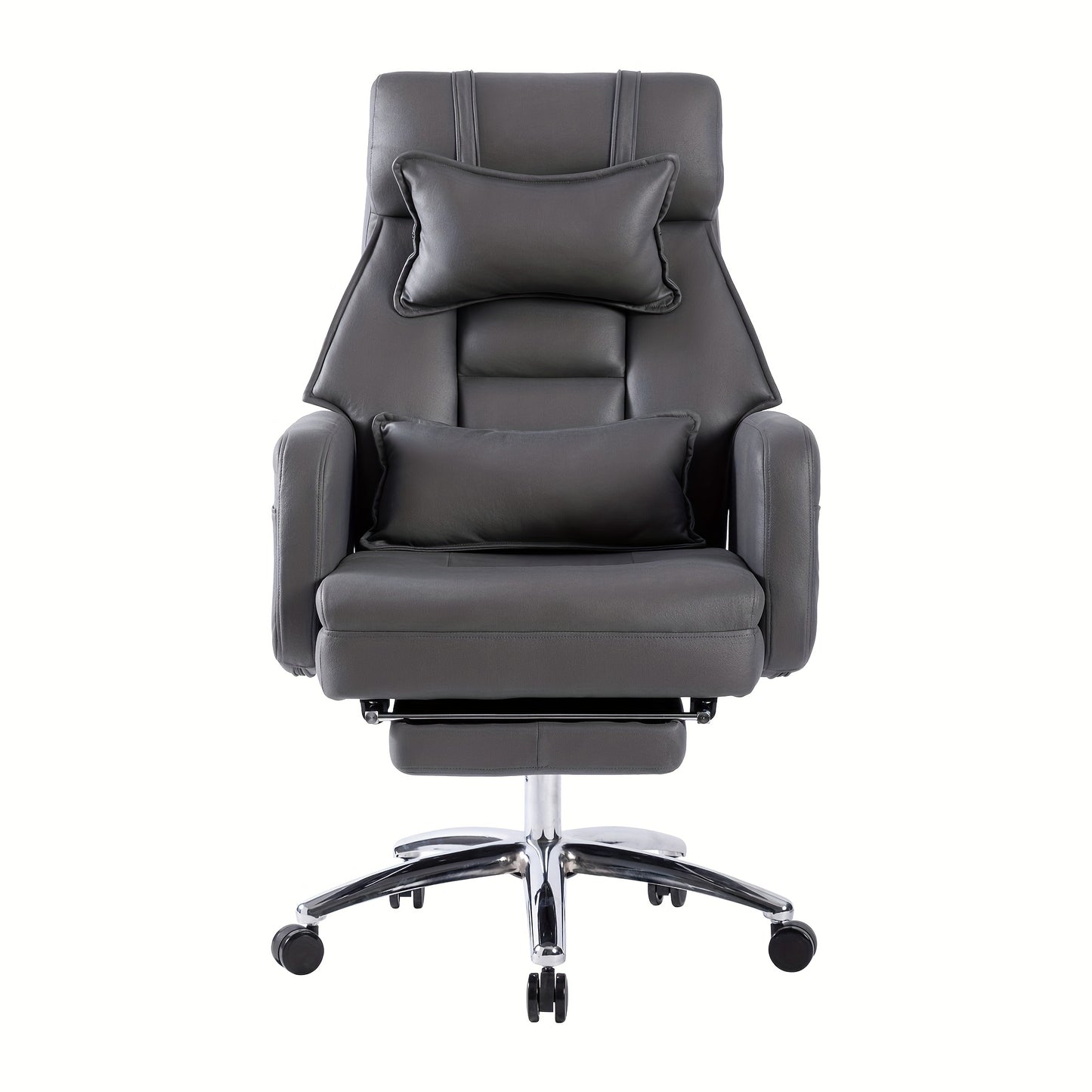 Ergonomische Relaxstoel – Draaistoel – Gamingstoel – Bureaustoel – Loungestoel – Grijs – 155° Verstelbare Rugleuning – Met Lenden- en Hoofdsteun
