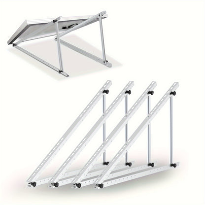 Verstelbare Montagerails Zonnepanelen – Montageset, Montagesysteem, Montagebeugels, Solar Bevestiging – Set Van 4 – 118 cm Aluminium Rails – Kantelbaar 0-90 Graden Zonder Gereedschap