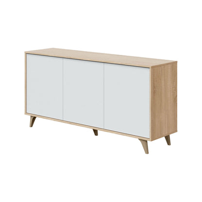 Dabello Sideboard, Kitchen Buffet, Design Living Room Cabinet, Modern 3-Door Sideboard with Shelves, 154x40x75 cm, Available in 6 Colors