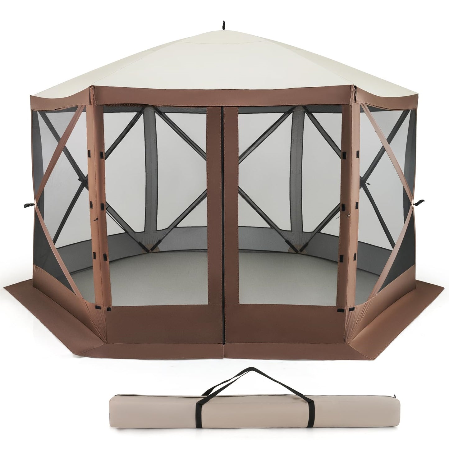 Partytent – Pop-up Tent – Paviljoen – Vouwtent – Feesttent – 3,5x3,5 m – Waterdicht Oxford Doek – Met Ademend Gaas en Zijwanden