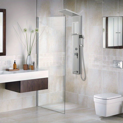Shower Panel, Shower Set, Stainless Steel Shower System, Wall Mounted Shower Panel With Hand Shower