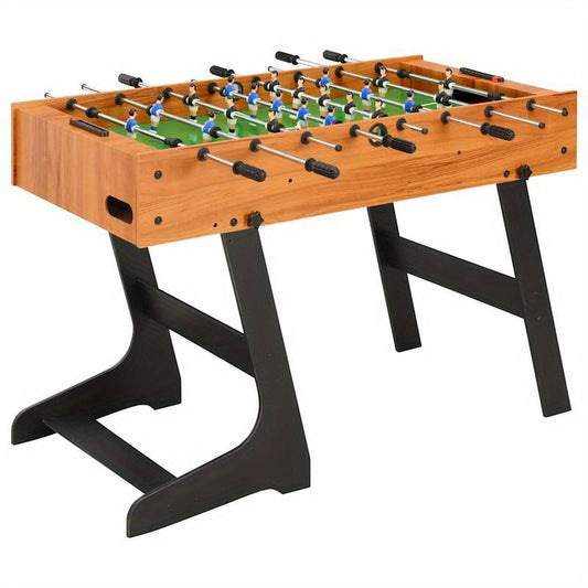 Tafelvoetbal – Voetbaltafel – Fussbaltafel – Tafelspel – Spelontwerp – Lichtbruin Composite Materiaal – Opvouwbaar en Compact 121x61x80 cm