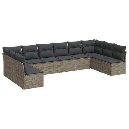 Loungeset – Loungesets – Tuinset – Loungesofa – Buitenmeubelen – Grijs Zonder Tafel – Weerbestendig PE Rattan – Afneembare Wasbare Kussenhoezen
