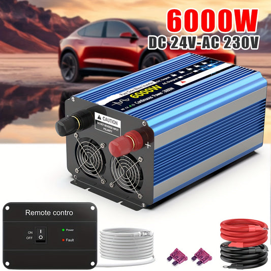 Omvormer 12V Naar 230V – Stroomomzetter – Spanningsomvormer – Inverter – Puresinegolf – 3000W Continu Vermogen – USB Poorten