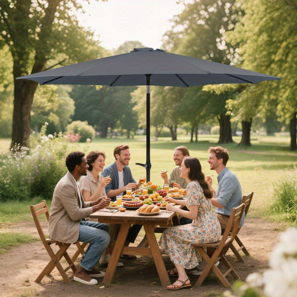 Parasol – Stokparasol – Balkonparasol – Strandparasol – Tuinparasol – 300 cm Groot – Inklapbaar Met Metalen Frame