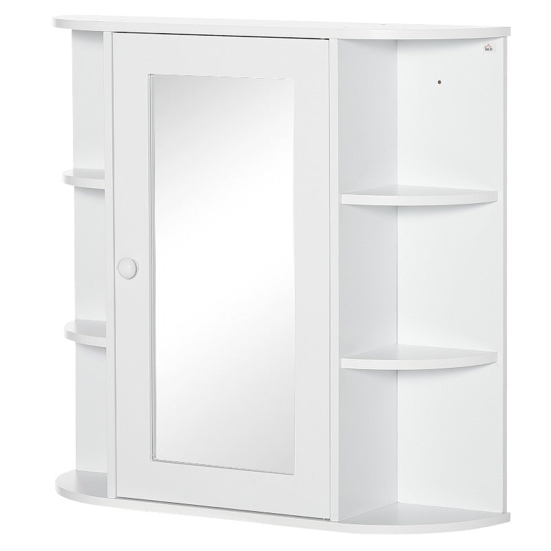 Badkamer Spiegelkast – Medicijnkastje – Wandkast – Opbergkast – Spiegelkast Met Deur – 8 Planken – Vochtbestendig Design