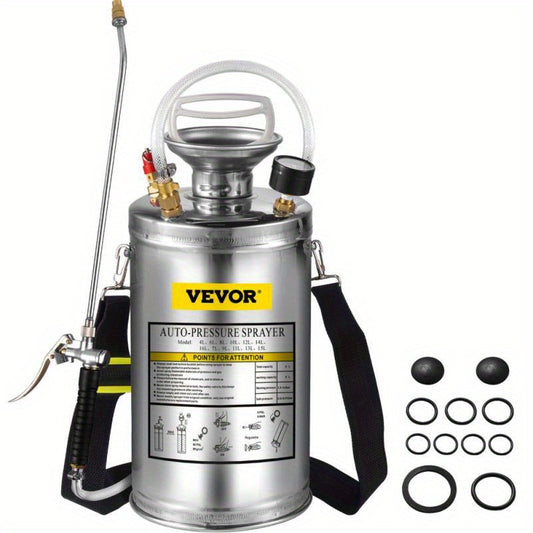 Drukspuit – Druksproeier – Plantenspuit – Tuinspuit – Rugzakspuit – 6 Liter Inhoud – Roestvrij Staal