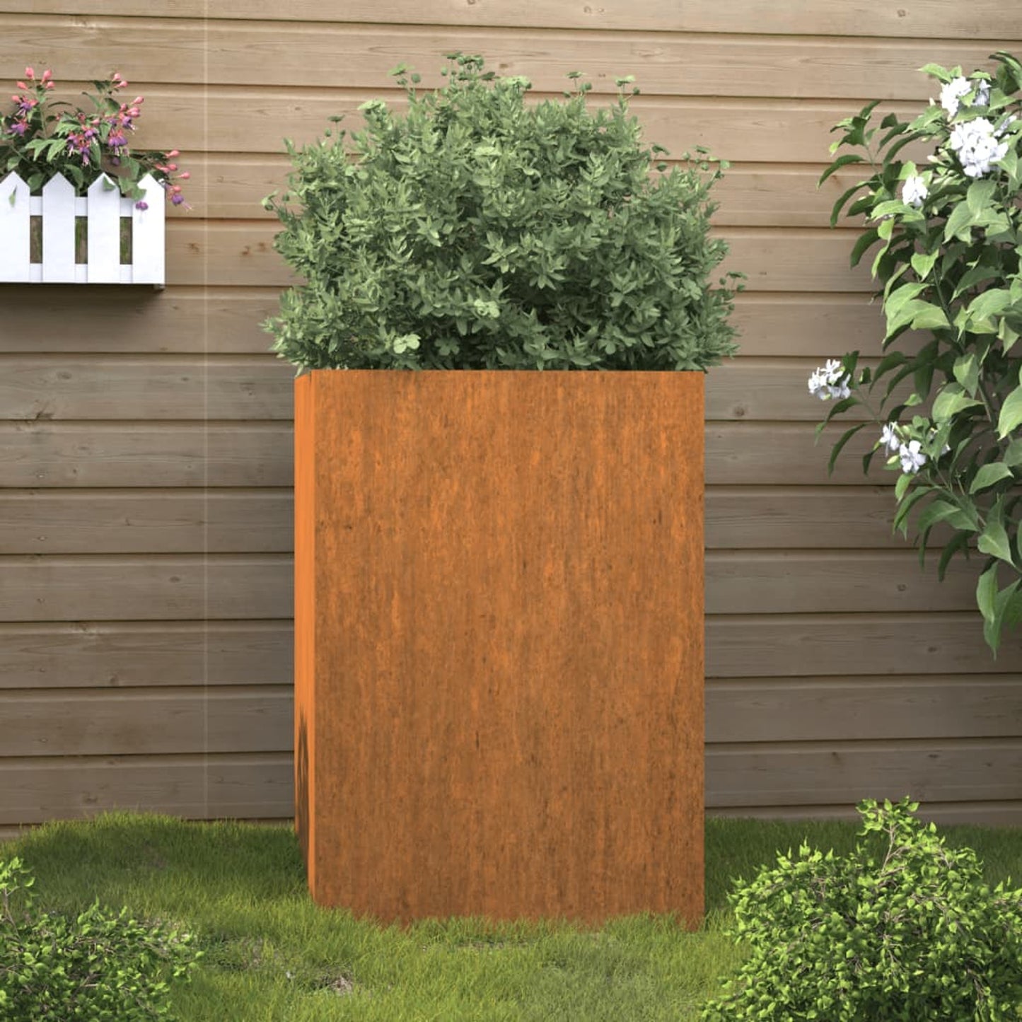 Plantenpot – Plantenbak – Bloempot – Tuinpot – Bloembak – Cortenstaal – Weerbestendig – 52x48x75 cm