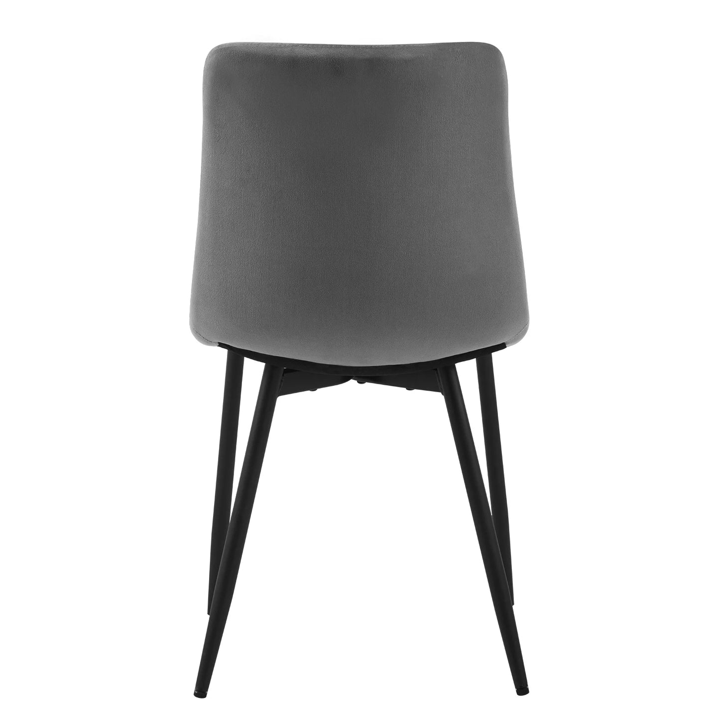 Eetkamerstoelset van 4 - Stoel - Woonkamerstoel - Eetkamer - 44 cm x 81 cm x 51 cm - Donkergrijs