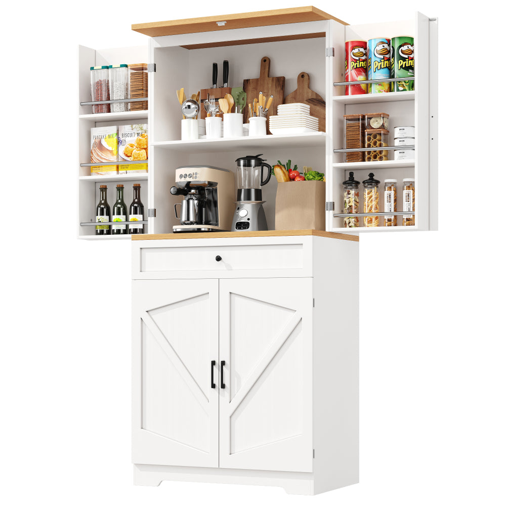 Dressoir – Sideboard – Opbergkast – Buffetkast – Kast – Modern Design – 12 Deurtjes & Lades – Groot Formaat 80x40x180 cm – Duurzaam Materiaal – Ruime Opbergruimte