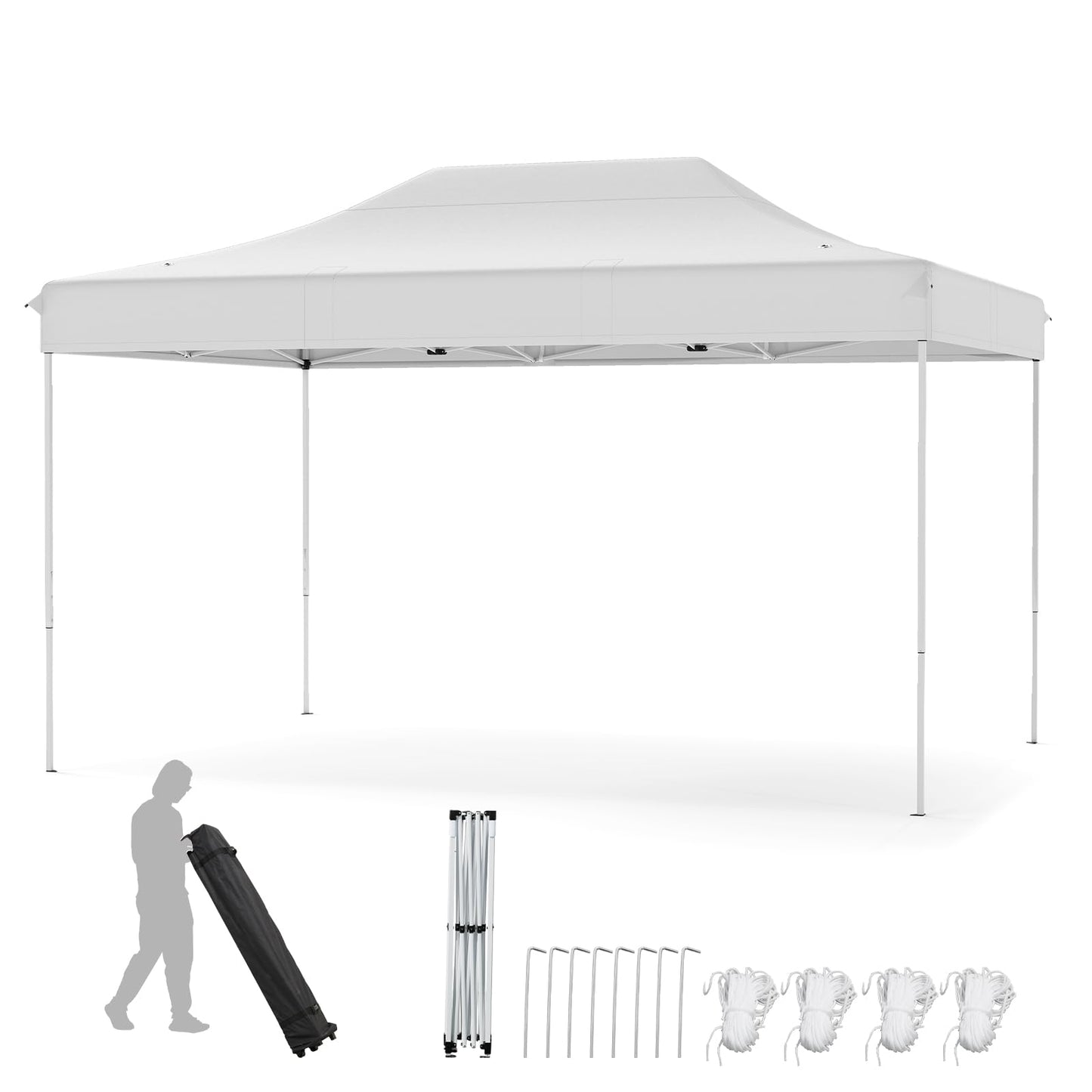 Pop-Up Pavilion – Partytent – Vouwtent – Schaduw Tent – Tuin Tent – 3 x 4,5 Meter – Waterafstotend Oxford Doek – Verstelbare Hoogte