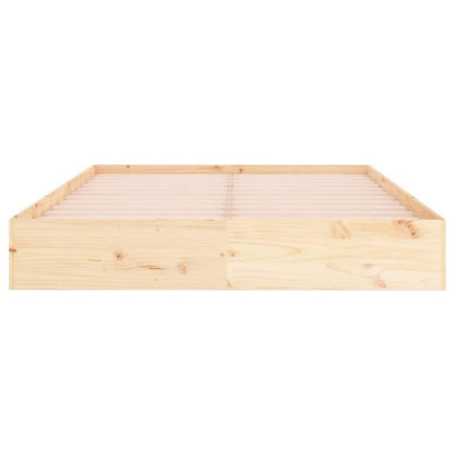 Bedframe – Massief Houten Bed – Houten Bed – Eenpersoonsbed – Slaapbed – Stevig Hardhout – 140x200 cm