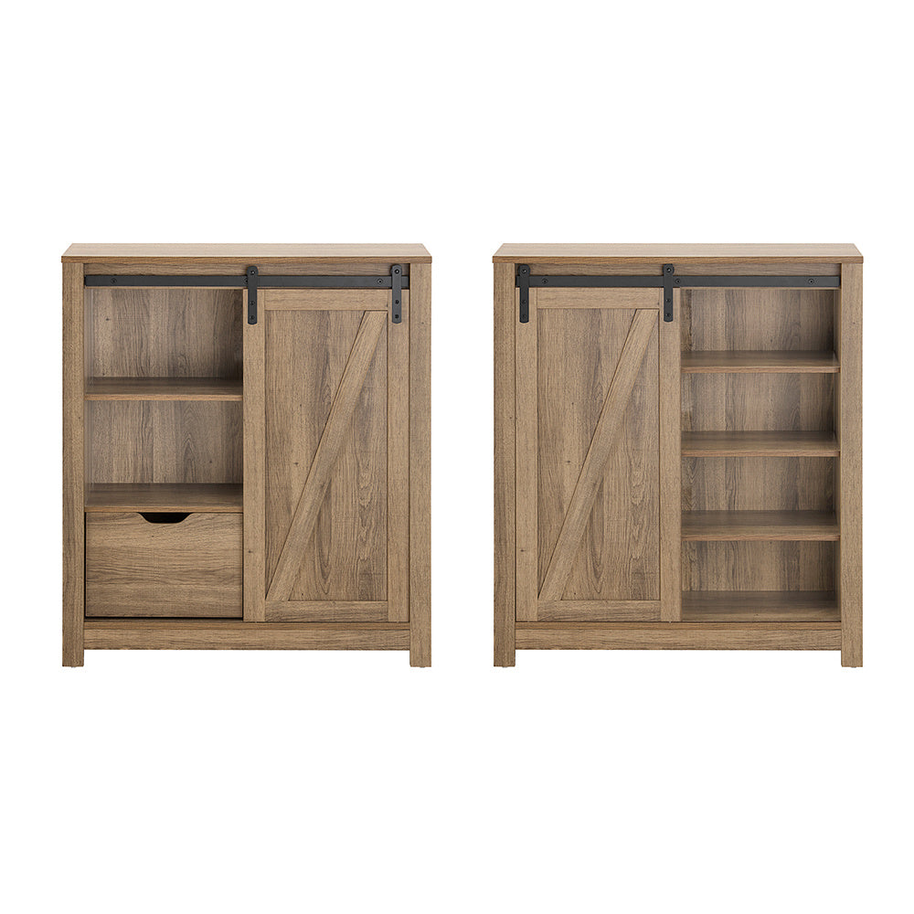 Schuifdeur Kast – Dressoir – Schoenenkast – Opbergkast – Kast Met Schuifdeur – Industrieel Design – Ruimtebesparend – 80x35x92 cm – Metaal En MDF