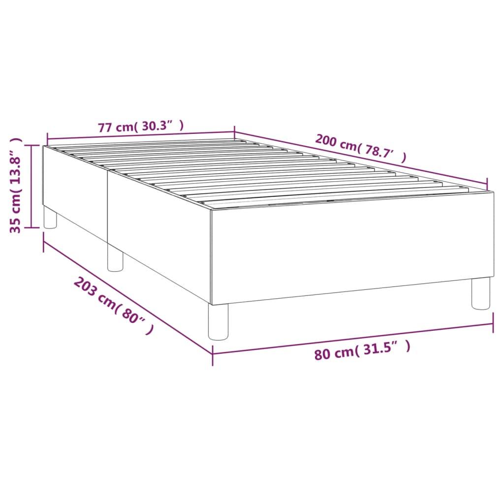 Bed frame without Mattress Grigio Chiaro 80x200cm Tissue Practical, removable, suitable for all seasons, Spacesaving Bed, Versatile Bedding, Stylish Bed Frame, Modern Bedroom, Easy Assembly, Lightweight Construction, Slatted