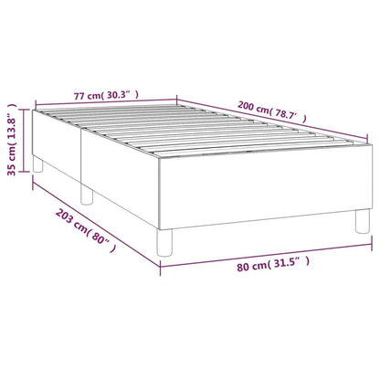 Bed frame without Mattress Grigio Chiaro 80x200cm Tissue Practical, removable, suitable for all seasons, Spacesaving Bed, Versatile Bedding, Stylish Bed Frame, Modern Bedroom, Easy Assembly, Lightweight Construction, Slatted