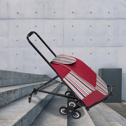 Traploper Kar – Trapkar – Vervoerskar – Trolley – Handkar – Inklapbaar – Draagkracht 150 kg – Verstelbare Handgreep