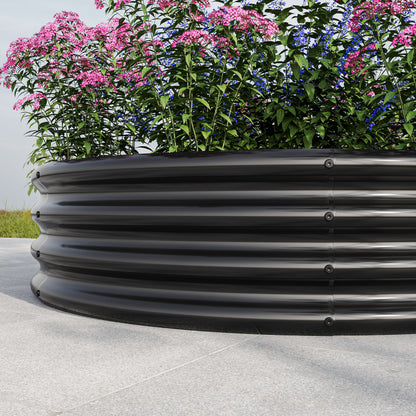 Plantenbak – Verhoogd Plantenbed – Bloembak – Tuinbak – Balkonbak – Zwart 60,96x60,96 cm 2-pack – Gegalvaniseerd Staal – Weerbestendig & Duurzaam