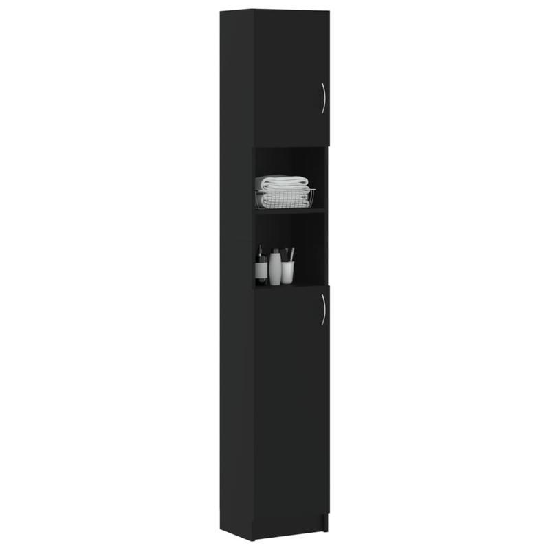 Opbergrek Badkamer – Badkamerkast Organizer – Opbergrek Kast – Badkameropbergsysteem – Badkamer Organizer – Zwart Aluminium – Ruimtebesparend & Duurzaam