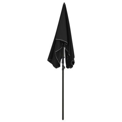 Parasol – Zonnescherm – Tuinparasol – Balkonparasol – Aluminium Schaduwparasol – 180x130 cm – Verstelbaar 180° Draaibaar – Duurzaam Metalen Frame – Smokeless Coal Grijs