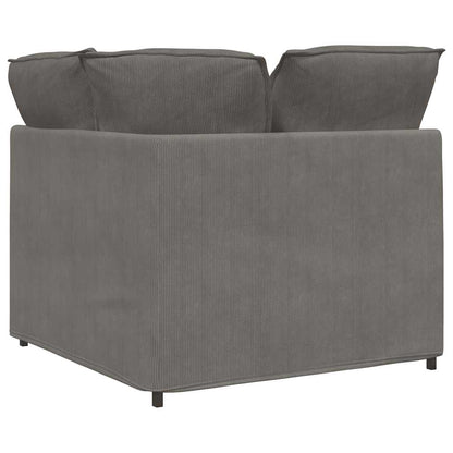 Modulaire Bank – Modulair Sofa – Hoekbank – Zithoek – Loungesofa – Lichtgrijs – Corduroy Stof – Metalen Frame – Zacht Zitcomfort