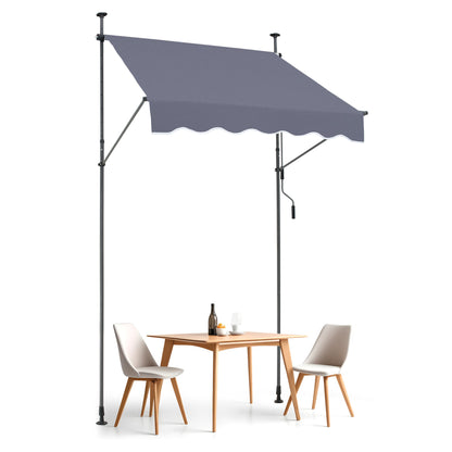 Uitschuifbare Zonwering – Terrasluifel – Zonnescherm – Balkonzonwering – Patio Rolluik – Verstelbaar 150x120 cm – UV80+ Bescherming