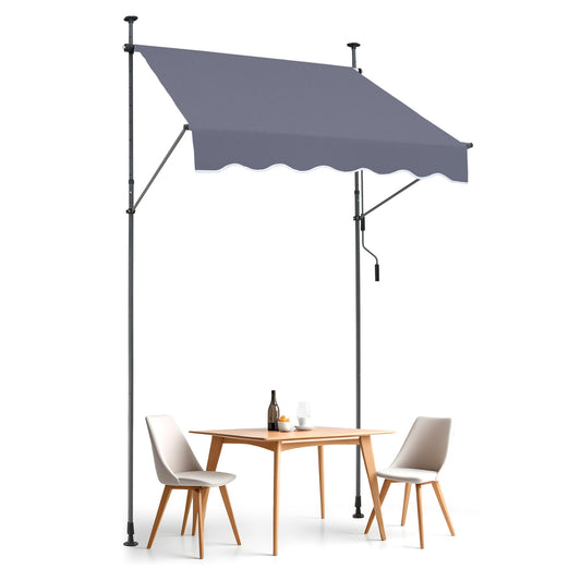 Uitschuifbare Zonwering – Terrasluifel – Zonnescherm – Balkonzonwering – Patio Rolluik – Verstelbaar 150x120 cm – UV80+ Bescherming