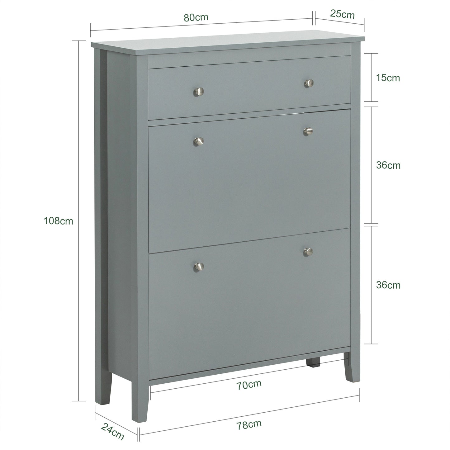 Kledingkast – Garderobekast – Kleding meubel – Opbergkast – Houten kast – 2 Deuren en 2 Laden – Compact 80x52x180 cm – Houtlook
