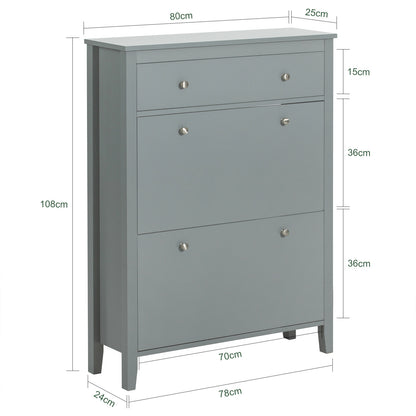 Kledingkast – Garderobekast – Kleding meubel – Opbergkast – Houten kast – 2 Deuren en 2 Laden – Compact 80x52x180 cm – Houtlook