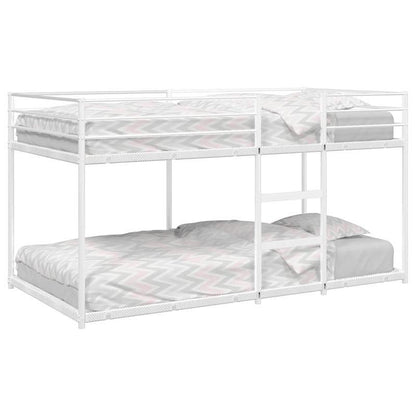 Stapelbed Zonder Matras – Hoogslaper – Kinderbed – Bunkbed – Halfhoogslaper – Stalen Frame – Wit – Afmeting 75x190 cm