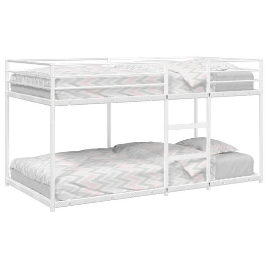 Stapelbed Zonder Matras – Hoogslaper – Kinderbed – Bunkbed – Halfhoogslaper – Stalen Frame – Wit – Afmeting 75x190 cm
