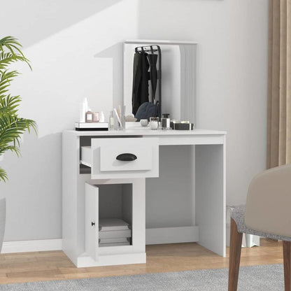 Dressing table met mirror 90x50x132.5cm edited wood wit