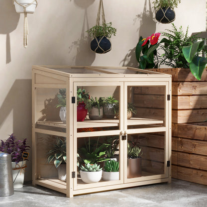 Verhoogd Moestuinbed – Moestuinbak – Tuinbak – Plantvak – Tuinborder – Natural – Dubbel Niveau – Weerbestendig Sparrenhout – 103x61x103 cm