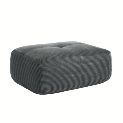 The Hamlet Footstool Features a Corded Fabric in Gray, Designed with Smooth Lines That Complement The Natural Curves of The Arms. It Is Filled with Soft, Fluffy High-Resilience Foam, Offering Robust Support And Enhancing Comf