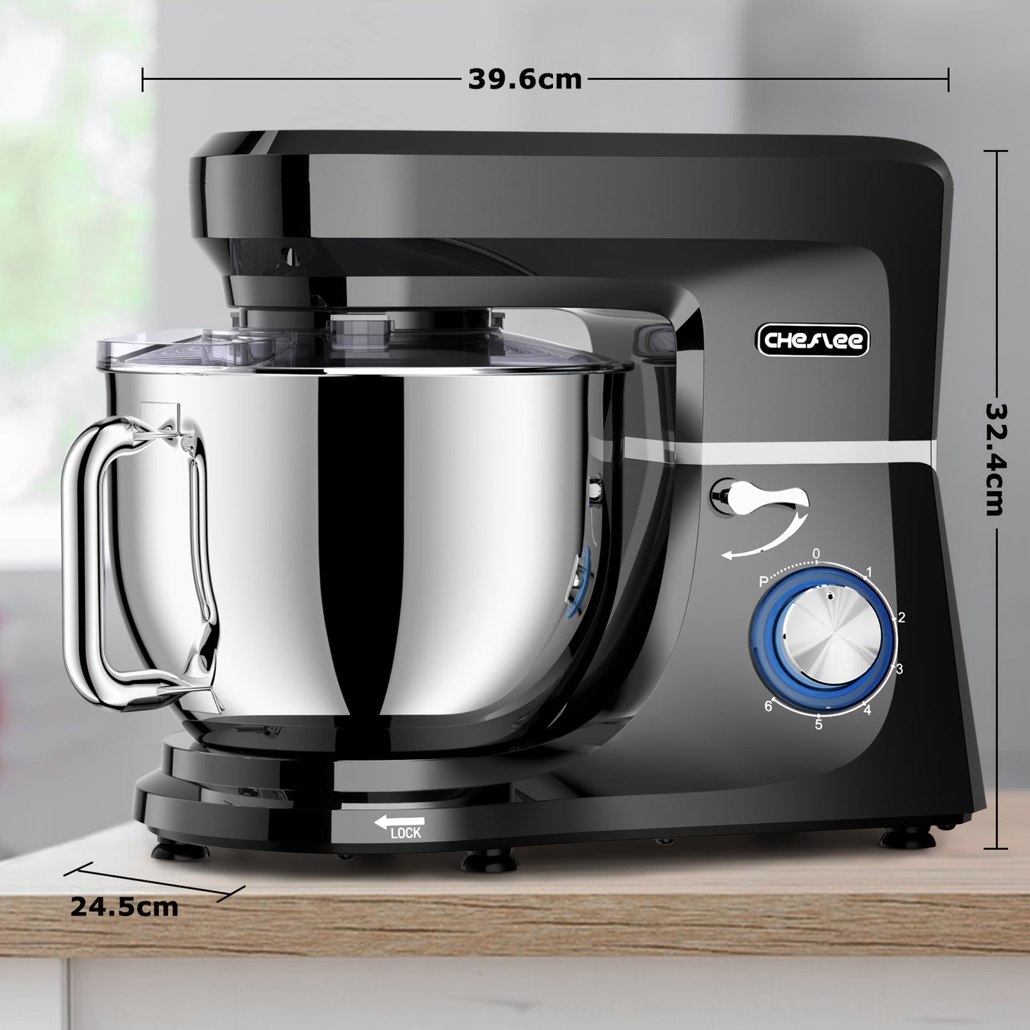 Keukenmixer – Mengmachine – Deegmixer – Standmixer – Elektrische Mixer – 7,2 Liter Kom – 2000 Watt Krachtig