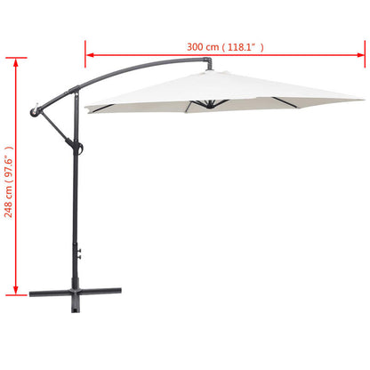 Parasol 3m Sand White